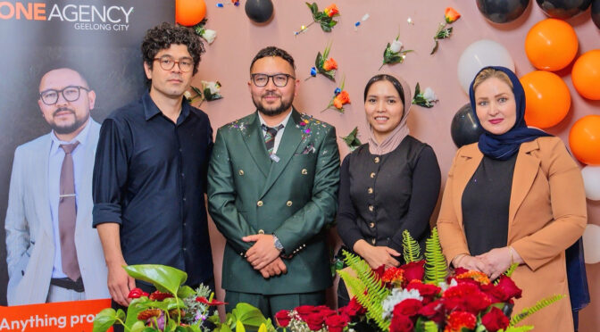 Pictured L R Ali Masomi, Yasin Khawari, Roqia Khawari, And Zahra Haydarbig
